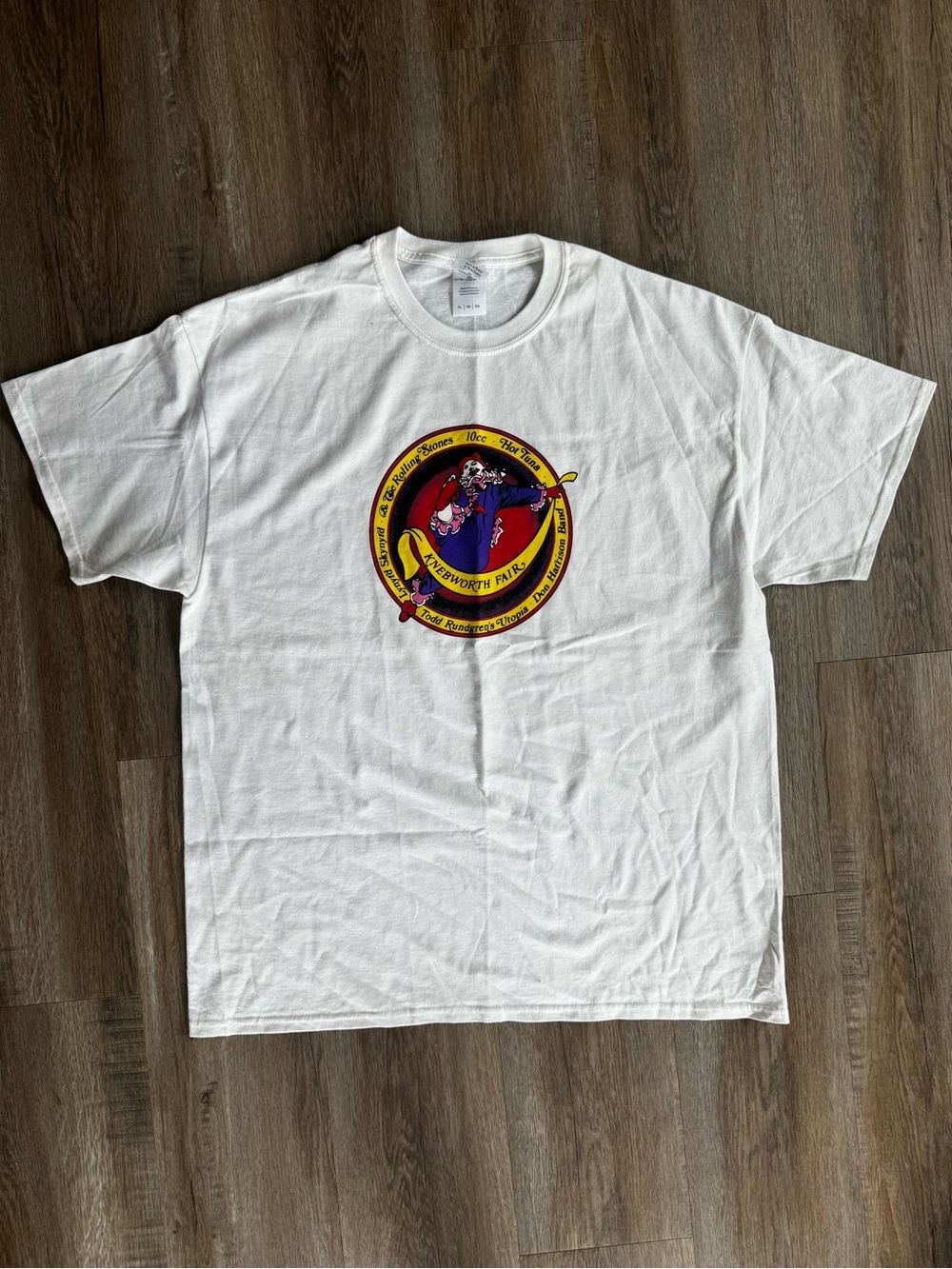 Vintage Style The Rolling Stones and Lynyrd Skynyrd Knebworth Fair T-Shirt XL
